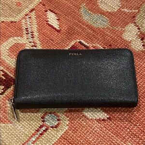 Furla Black Zip Wallet